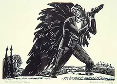 John Alexander Hall, The Christmas Tree, 1940, wood block on paper