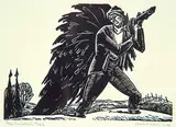 John Alexander Hall, The Christmas Tree, 1940, wood block on paper
