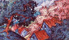 Jacques Lisée, Parfum de Pommiers, 1993, acrylic on canvas
