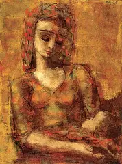 Jack Harold Markell, Mother and Child, oil on canvas board