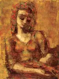 Jack Harold Markell, Mother and Child, oil on canvas board