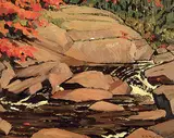 Frederick Bourchier Taylor, On the Simon River, Near Morin Heights, P.Que., oil on panel