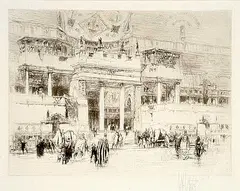 Untitled - Imperial Rome by William Walcot, etching on paper, sold May 1999