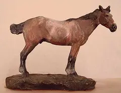 Charlie A. Beil, Untitled - Horse, hand painted sculpture