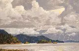 Rain Clouds Over Gibson's, B.C. by Horace Champagne, 1985, pastel on paper, sold Nov 1998