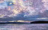 Robert Field, Sunset, Broughton Strait, pastel on paper