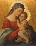 Hermann Götz, Untitled - Madonna and Child, 1898, oil on paper board