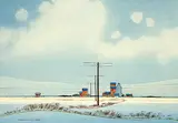 Robert Newton Hurley, Untitled - Prairie Winter with Elevators