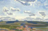 Cloud Dance by Illingworth Kerr, oil on paper board, sold Nov 1998