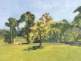 Kenneth Lochhead, Early Fall, 1978, oil on hard board