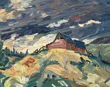Janet Mitchell, Untitled - Foothill Scene with House