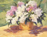 Francine Noreau, Lilacs in the Sun, oil on canvas