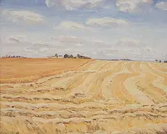 Ruth May Pawson, Bountiful Harvest - Near Grand Coulee, 1980, oil on canvas board