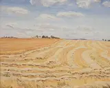 Ruth May Pawson, Bountiful Harvest - Near Grand Coulee, 1980, oil on canvas board