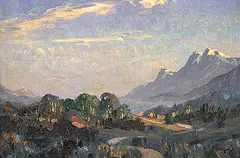 John Eric Benson Riordon, Foothills, Alta., oil on canvas board