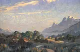 John Eric Benson Riordon, Foothills, Alta., oil on canvas board