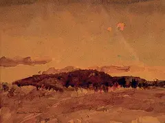 Paul Alfred, Untitled - The Last Gleam, watercolour on paper