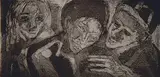 Sylvia Ary, Three Actors #A.P., etching on paper