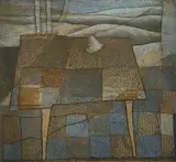 John Kenneth Esler, Landscape with Table #2 #3/50, 1974, colour etching on paper