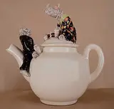 Evelyn Grant, Untitled - Gorilla and Rhino Tea Pot, 1991, polychrome ceramic