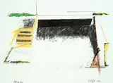 Les Linfoot, Highway Time, 1981, mixed media on paper