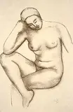 Aristide Maillol, Untitled - Seated Figure, lithograph on paper
