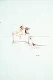 Milena Moriani, Untitled - Figures in a Box, 1976, colour ink on paper