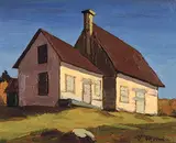 David Rousseaux Morrice, Hillside House, Manitou, 1949, 1949, oil on panel