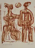Herbert Johannes Joseph Siebner, Untitled - Two Figures Seated #A.P.
