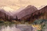 Frederic Marlett Bell-Smith, Untitled - Mountain Lake with Snow Clad Mountains in the Distance