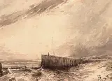 John Thrift Meldrum Burnside, Rocky Headland, 1878, watercolour on paper