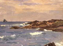 William Brymner, Coast at Louisbourg, 1914, oil on panel