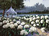 Louise P. Dussault, Ilot de Paix, acrylic on masonite
