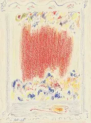 Paul Fournier, Untitled - Abstracted View from a Window, 1982, coloured crayon on paper