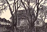 William Frederick George Godfrey, On the Road to Sorel, Que. #6/100, wood block on paper
