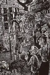 John Ramsey McGregor Hone, Street Clown, Madrid #4/30, wood block on paper