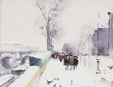 Jules Rene Herve, Paris, Hiver au Pont Neuf