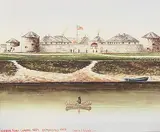 Ernest John Hutchins, Upper Fort Garry 1871, Demolished 1882, 1912, watercolour on paper