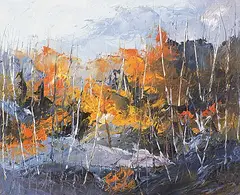 Fernand Labelle, Autumne Pres de Ste. Donat, Laurentide, oil on canvas