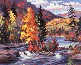Riviere du Nord by Claude Langevin, oil on canvas, sold May 1998