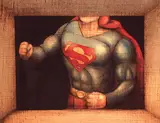 James Jefferson Little, Still Life with Action Figure, 1997, acrylic and oil on wood