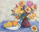 Wadie El Mahdy, Untitled - Still Life, oil on hard board