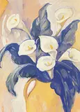 Henrietta Mabel May, Untitled - Calla Lilies, gouache on paper