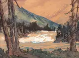 Bow Falls, Banff by Florence Helena McGillivray, watercolour on paper, sold May 1998