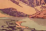 Thomas Wesley McLean, Untitled - Mountain Lake #32/100, colour wood block on paper