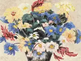 Gladys Eleanor Montgomery, Untitled - Floral Bouquet, oil on canvas board
