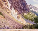 Walter J. Phillips, Untitled - Cascade Mountain Waterfall in Spring