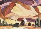 Helen Barbara Stadelbauer, Approaching Storm over Grotto Mountain, 1941, watercolour on paper