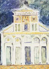 Rose Wiselberg, Untitled - Entrance, St, Minalto, Florence, oil on board