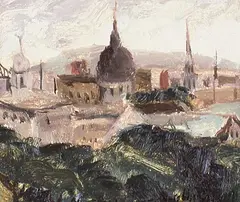 Rose Wiselberg, Montreal East, oil on paper board